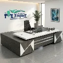 Escritorio Gerencial YE-002 roble gris+blanco.webp