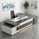 Escritorio Gerencial YE-011 gris grafito+blanco.webp