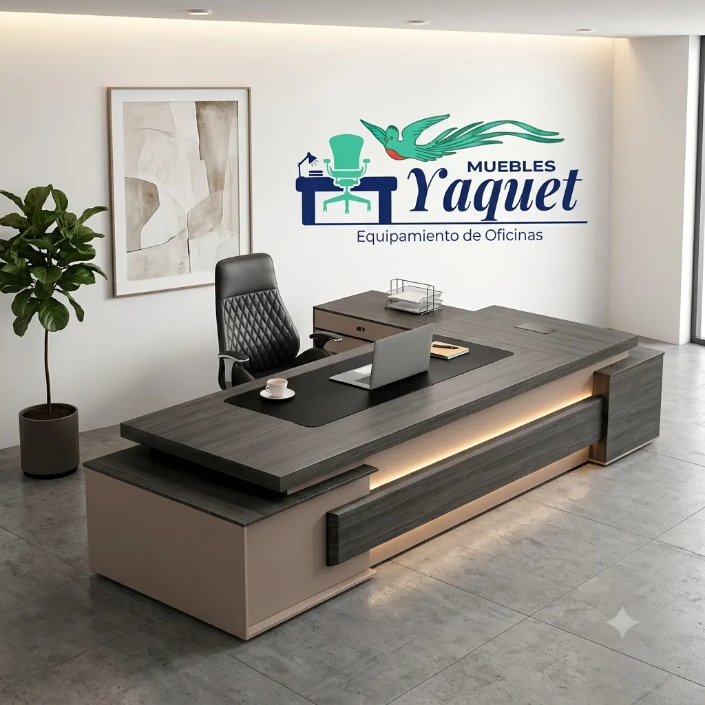 Escritorio Gerencial YE-011 roble gris+taupe2.webp