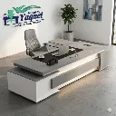 Escritorio Gerencial YE-011 gris suave+blanco.webp
