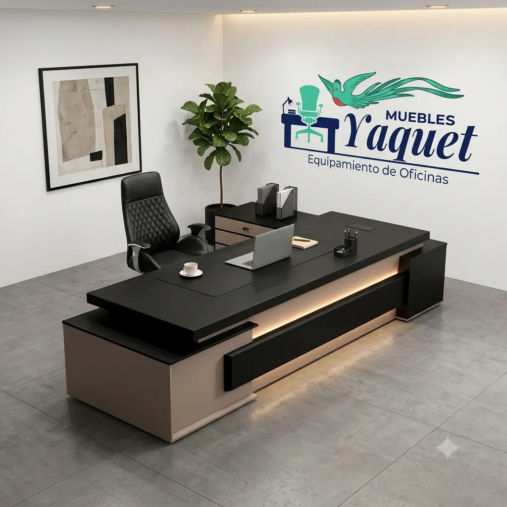 Escritorio Gerencial YE-011 negro+taupe.webp