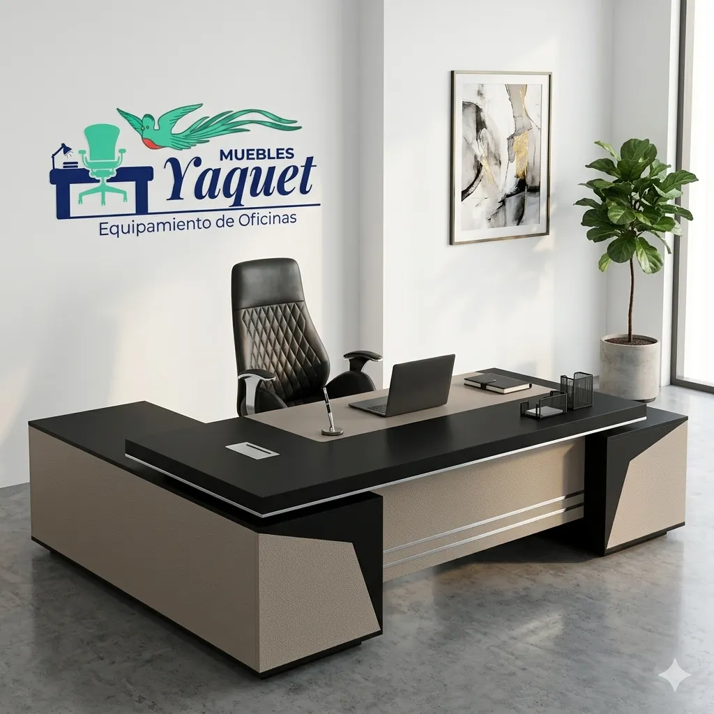 Escritorio Gerencial YE-012 negro+taupe2.webp