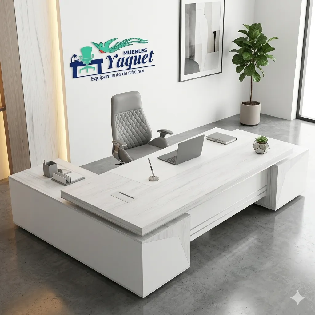Escritorio Gerencial YE-012 blanco+niebla.webp
