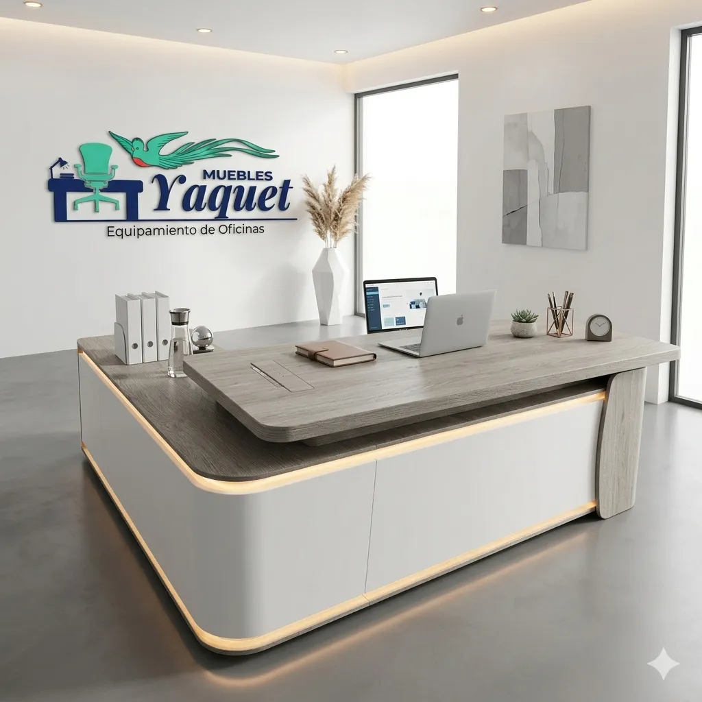 Escritorio Gerencial YE-015 ceniza+blanco.webp