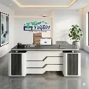 Escritorio Gerencial YE-016 roble gris+blanco.webp