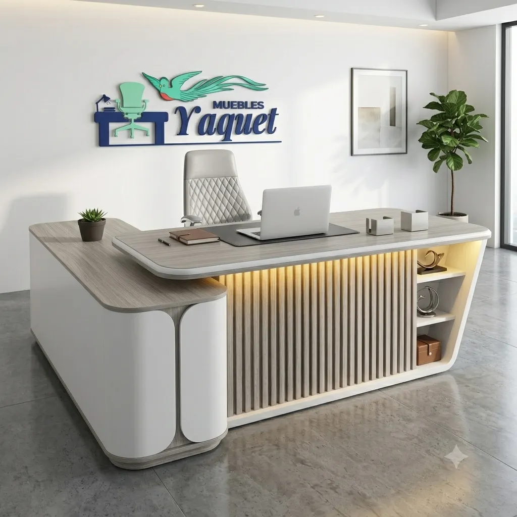 Escritorio Gerencial YE-018 ceniza+blanco.webp