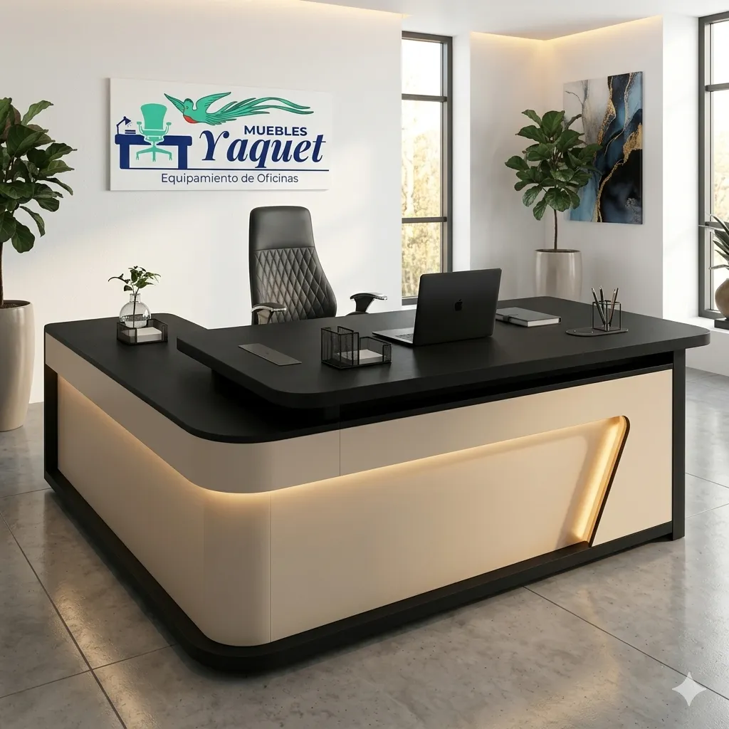 Escritorio Gerencial YE-019 negro+taupe.webp