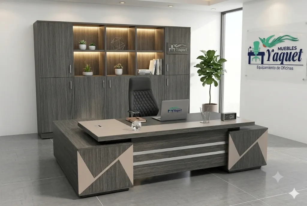Oficina Gerencial YOF-002 roble gris+taupe.webp