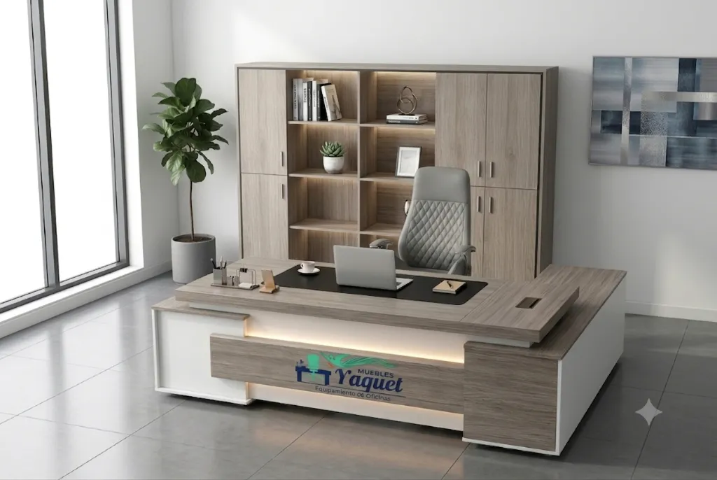 Oficina Gerencial YOF-011 ceniza+blanco.webp