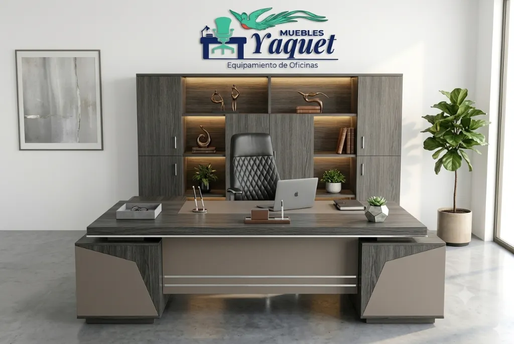 Oficina Gerencial YOF-012 roble gris+taupe.webp