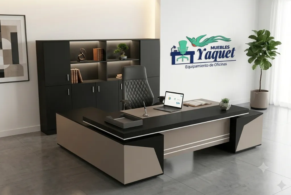Oficina Gerencial YOF-012 negro+taupe.webp