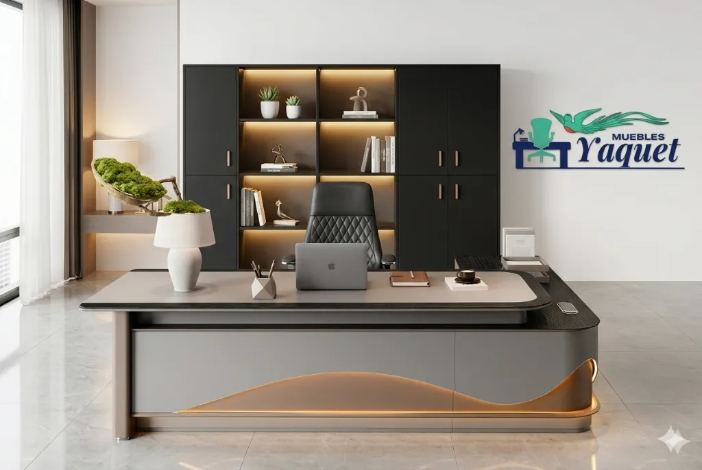 Oficina Gerencial YOF-014 negro+gris.webp