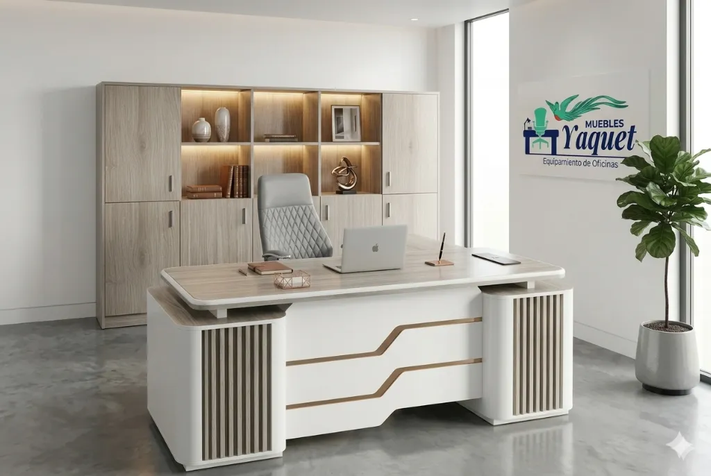 Oficina Gerencial YOF-016 ceniza+blanco.webp