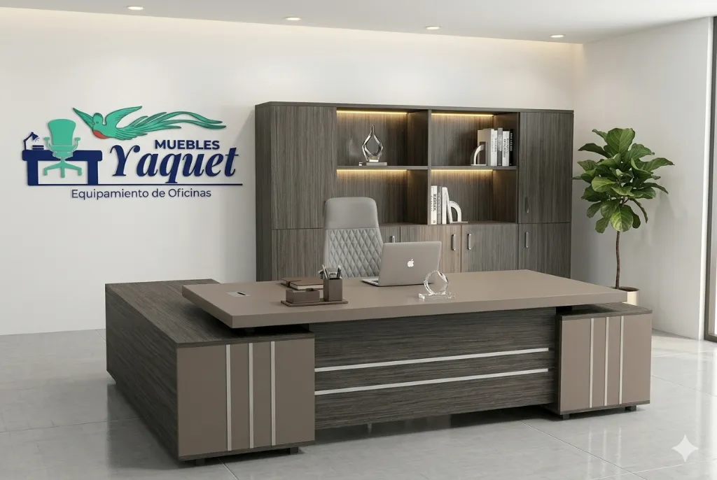 Oficina Gerencial YOF-017 roble gris+taupe.webp