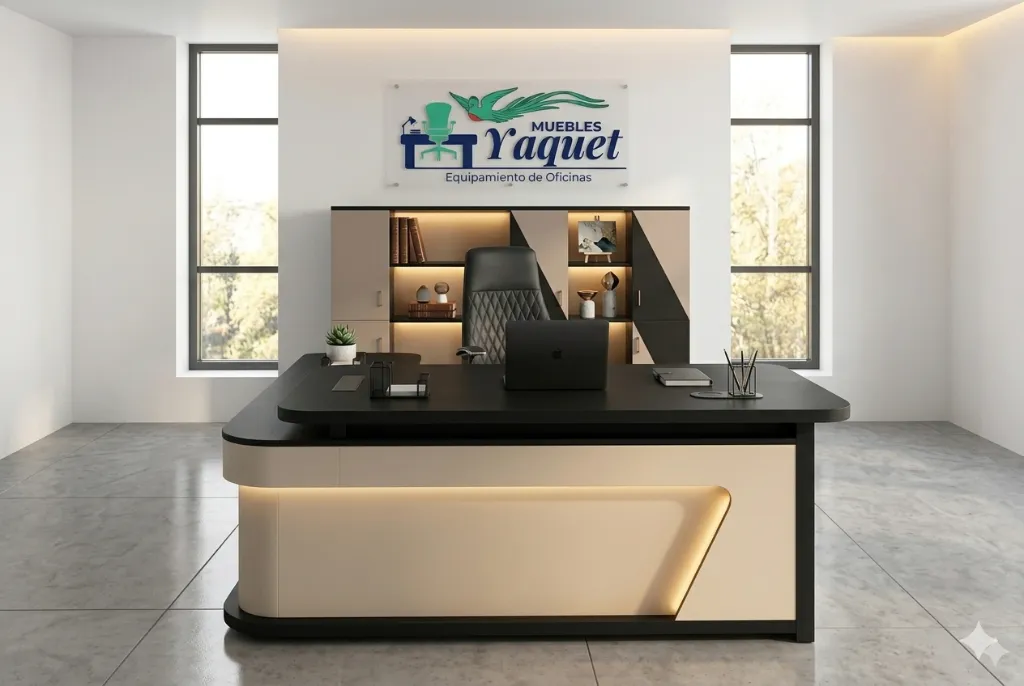 Oficina Gerencial YOF-019 negro+taupe.webp