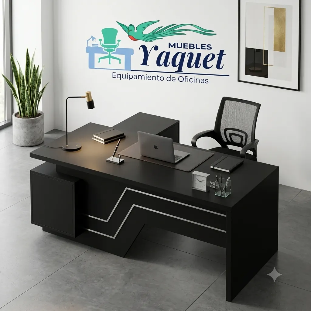 Escritorio Ejecutivo YJ-001 negro.webp
