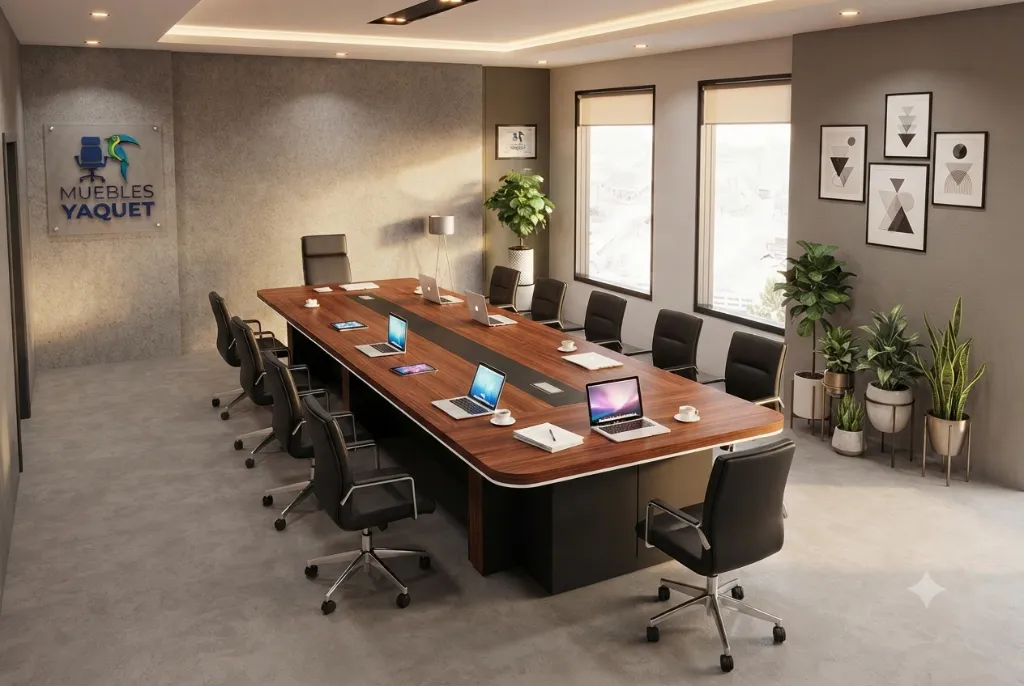 Mesa de Reuniones Ym-004 sapelli 12 personas.webp