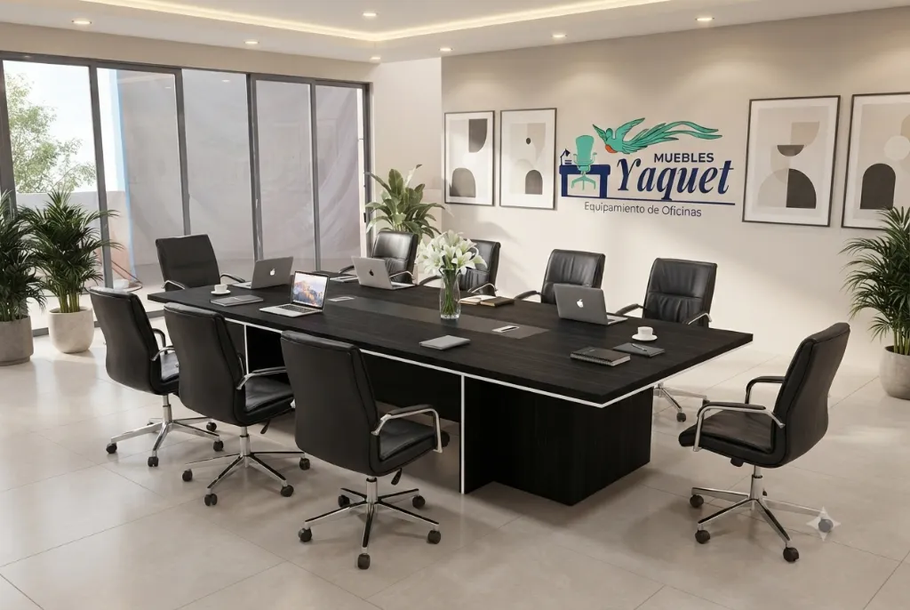 Mesa de Reuniones YM-004 wengue 10 personas.webp
