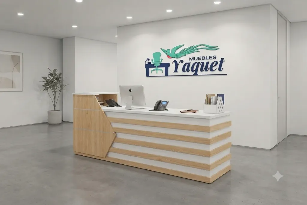 Counter de Recepción YC-008 (Panela + blanco)