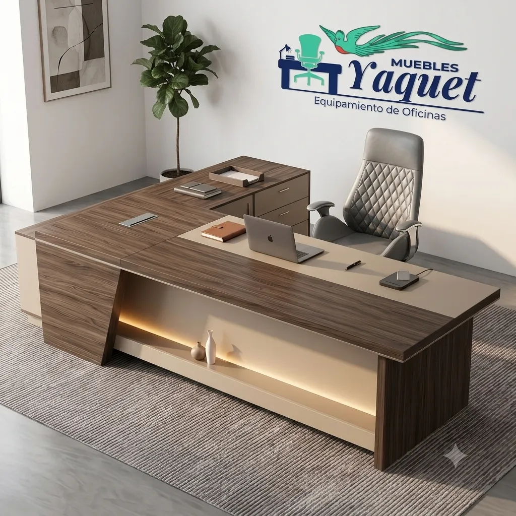 Escritorio Gerencial YE-001 (Gales + taupe)