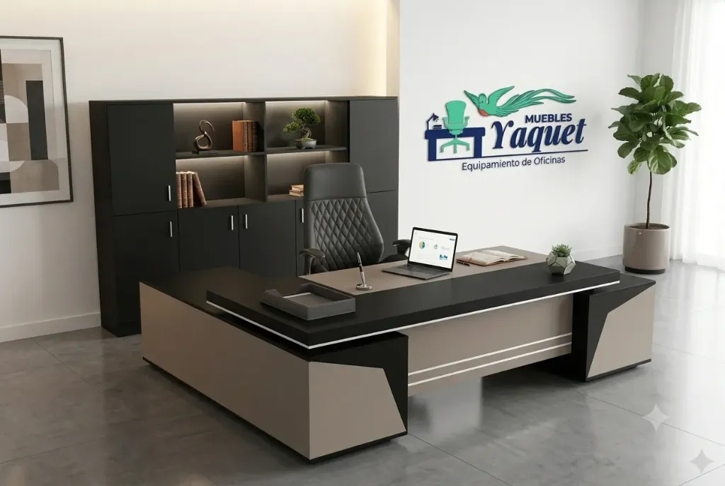 Oficina Gerencial YOF-012 (Negro +taupe)