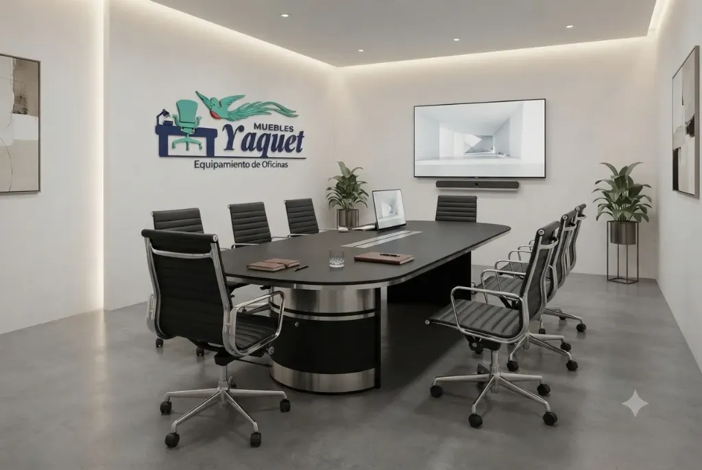 Mesa de Reuniones YM-001 (Wengue, 2.40m - 8 personas)